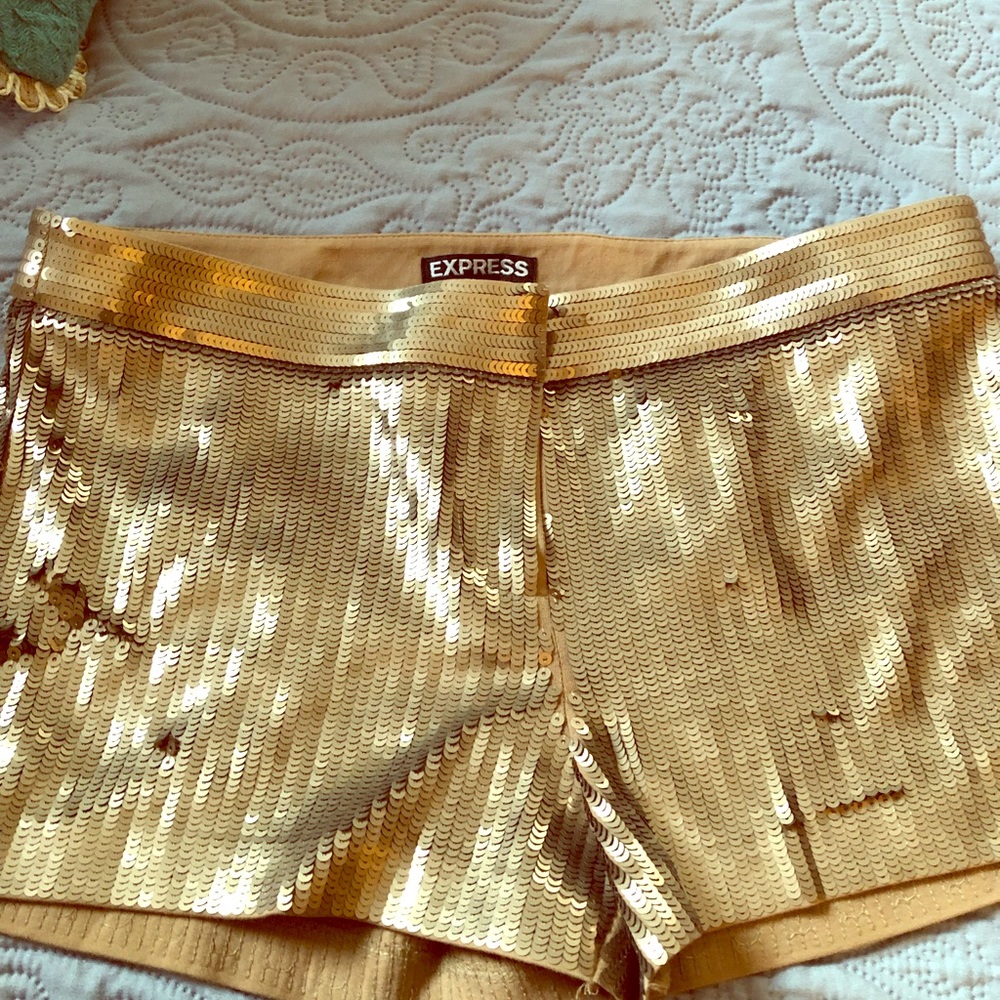 Gold Sequin Shorts